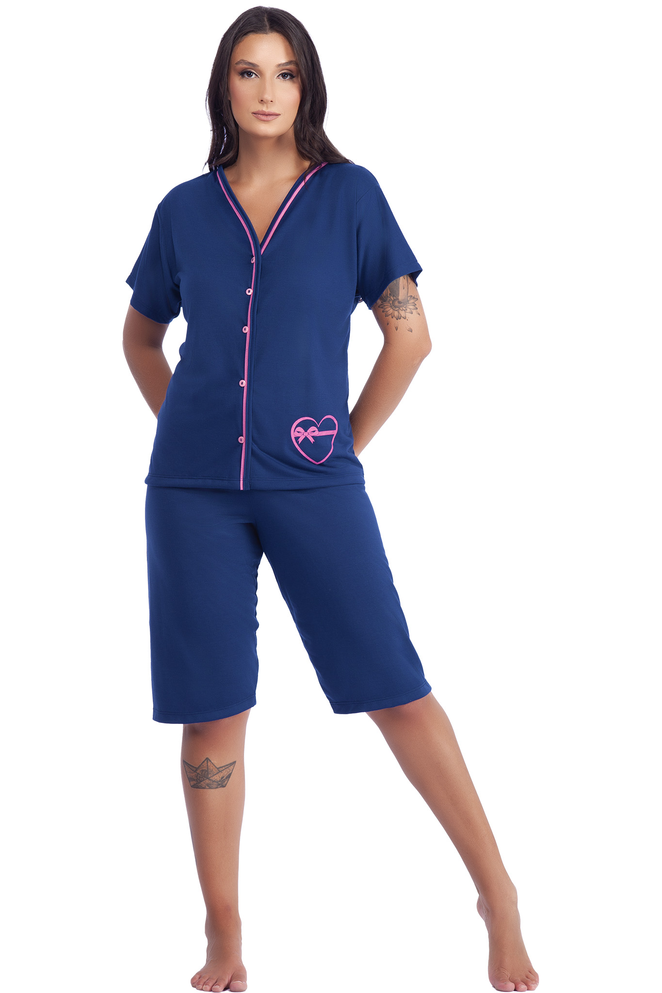 Bermudoll Meia Manga Aberto