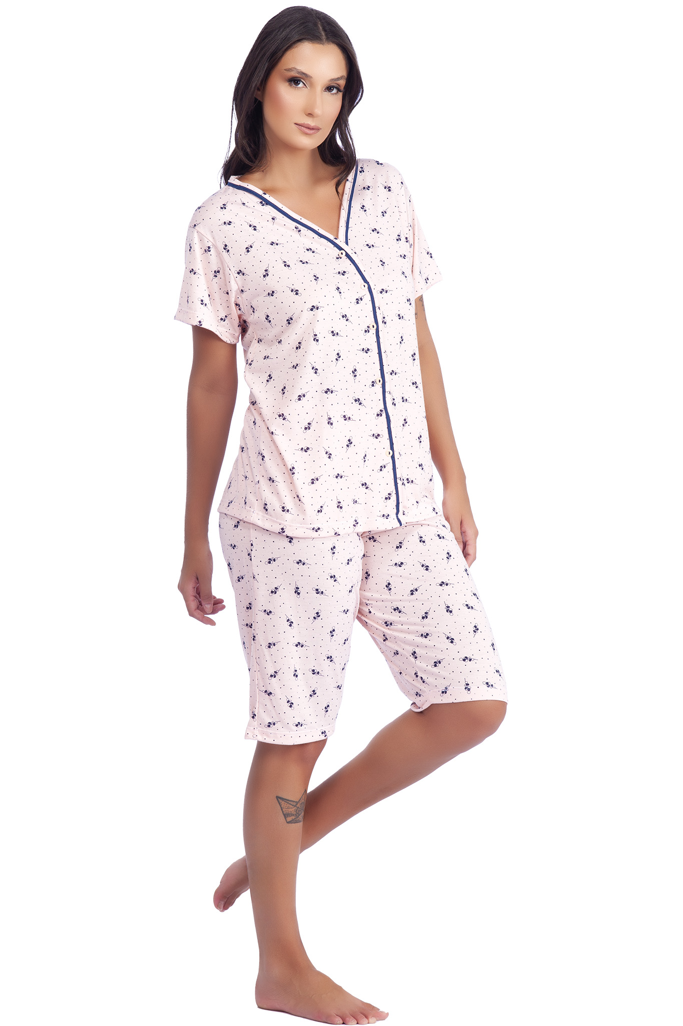 Bermudoll Meia Manga Aberto